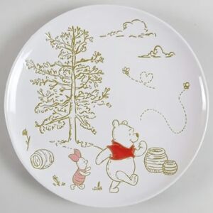 Winnie the Pooh Dinner Plate - White and Gold